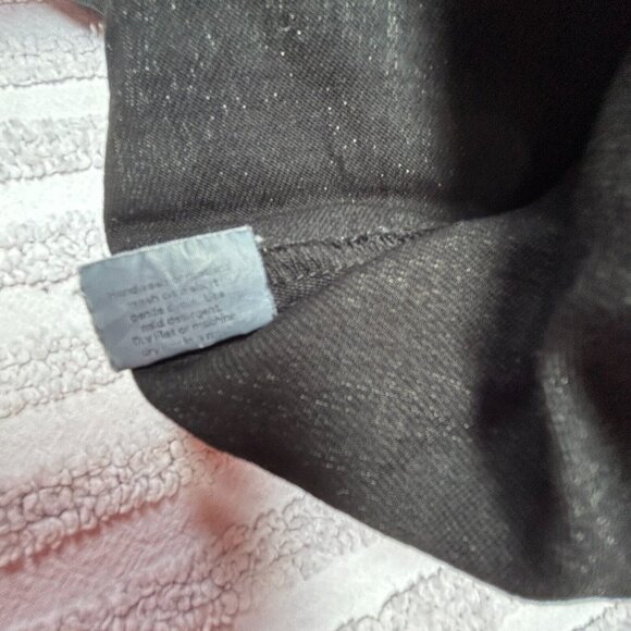 Cynthia Ashby Black Venetian Dress Small 3/4 Sleeve Ruched Front Lagenlook New - Picture 9 of 9